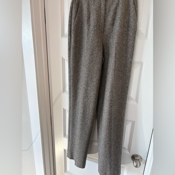 Saks 5th Avenue Wool Cashmere Pants straight leg Women's 2 Gray tailored refined - Picture 6 of 13